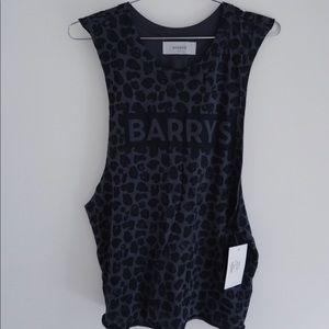 Gray Leopard Print “BARRY’S” Muscle Tank